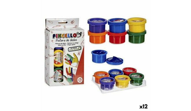 Finger Paint Pincello FP2806 FP2806 Fingers Yellow Blue Red Green Purple Orange (12 Units)