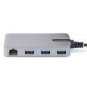 StarTech.com 3-Port USB Hub with Ethernet - 3x USB-A Ports - Gigabit Ethernet (RJ-45) - USB 3.0 5Gbp