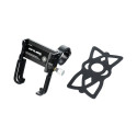 Bike holder GUB P10 Aluminium black for mobile phone + silicone bandage