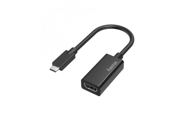 Adapter Hama USB-C M pistik - HDMI (F) pesa, UHD 4096x2160 (4K)