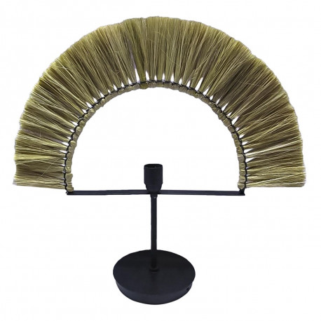 Galda lampa DKD Home Decor Dabisks Melns Dzelzs Džuta (57 x 17 x 52 cm)