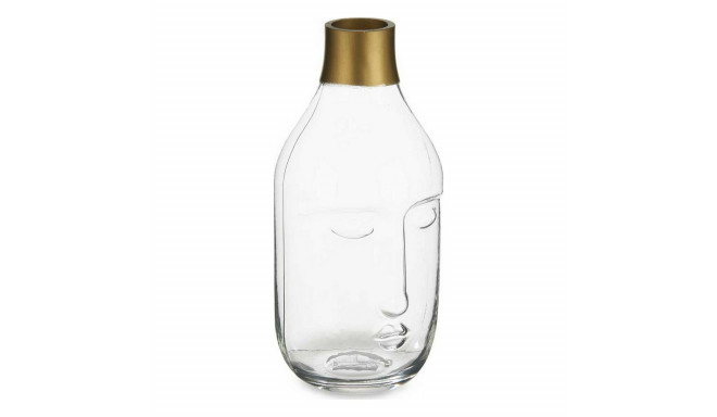 Vase Face Transparent Glass (11 x 24,5 x 12 cm)