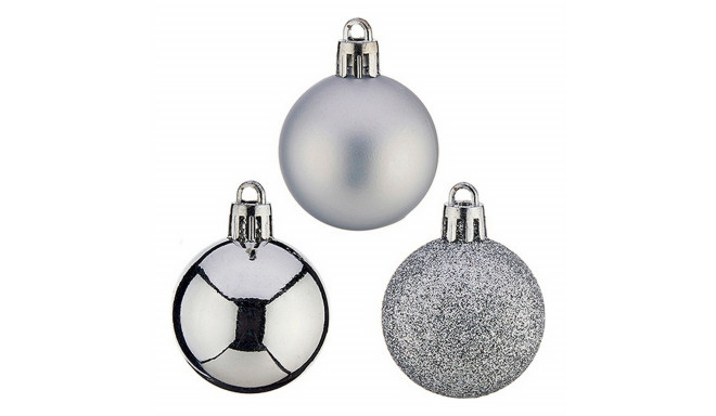 Christmas Baubles Krist+ HM20170-003 HM20170-003 Silver PVC Ø 4 cm