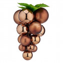 Christmas Baubles Medium Grapes Brown Plastic