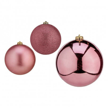 Christmas Baubles Krist+ 00739 00739 Pink PVC Ø 10 cm 6 Units