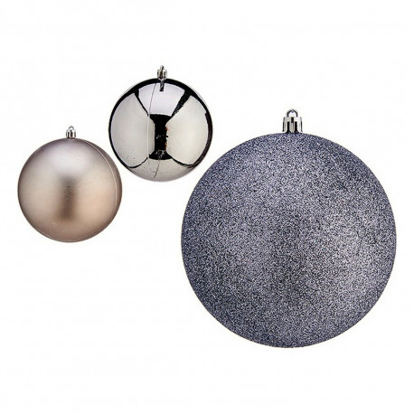 Christmas Baubles Krist+ 00762 00762 Silver Plastic Ø 12 cm 6 Units