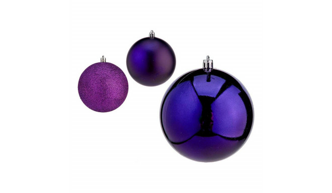 Christmas Baubles Ø 10 cm 6 Units Purple Plastic