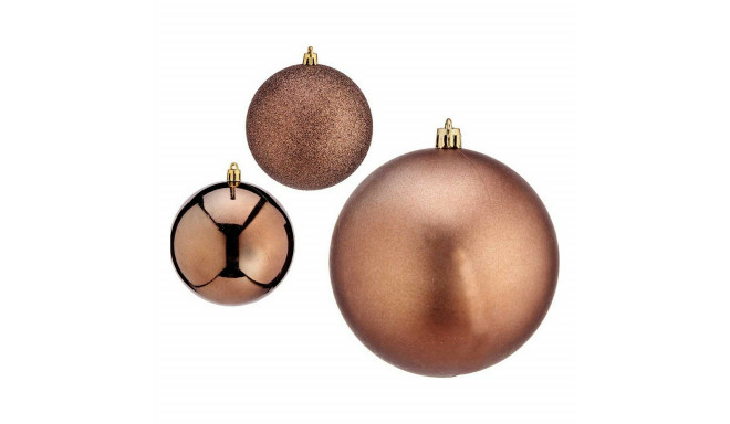 Christmas Baubles Krist+ 00781 00781 Brown Plastic Ø 10 cm 6 Units