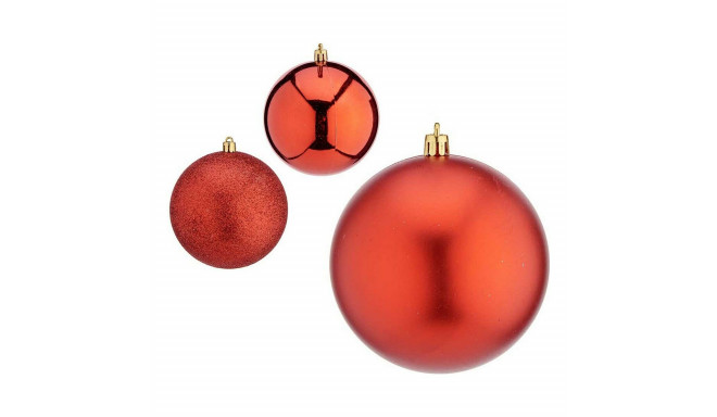 Christmas Baubles Ø 10 cm 6 Units Red Plastic