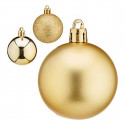 Christmas Baubles Ø 5 cm 24 Units Golden Plastic