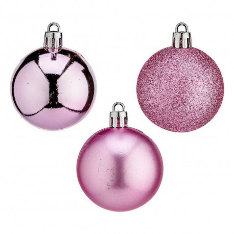 Christmas Bauble Krist+ Pink Plastic Ø 5 cm