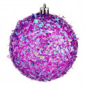 Christmas Baubles Ø 8 cm 6 Units Purple PVC