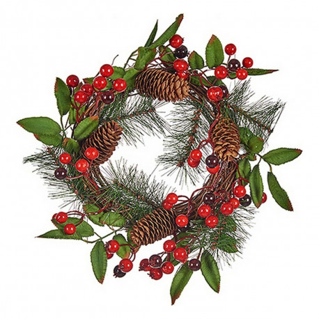 Jõulupärg Pruun Punane Roheline Plastmass 30 x 10 x 30 cm