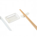 Sushi Set DKD Home Decor Natural White Bamboo Stoneware Oriental