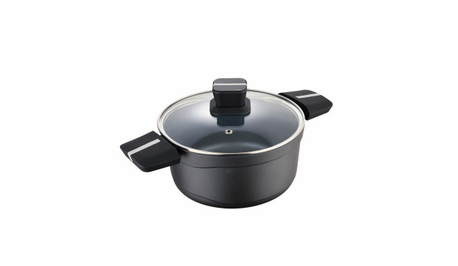 Casserole with lid San Ignacio Bistro SG6425 Matte back Ø 20 x 10 cm 1,8 L
