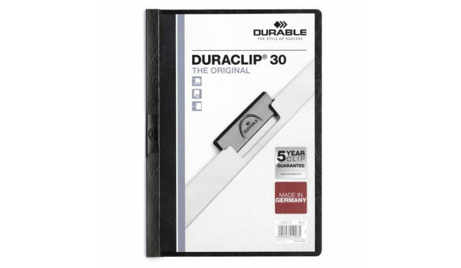 Dokumendimapp Durable DURACLIP 30 A4 Must A4 25 Tükid, osad