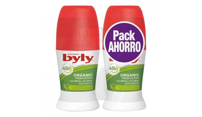 Rull-deodorant Organic Extra Fresh Activo Byly (2 uds)