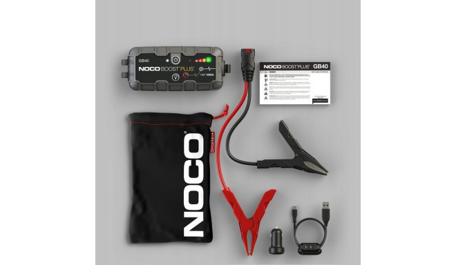 NOCO GB40 Boost 12V 1000A Jump Starter starter device with integrated 12V/USB battery