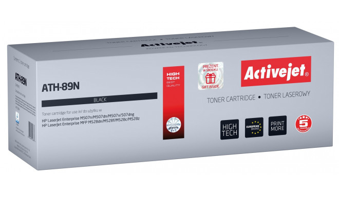 Activejet ATH-89N tooner (asendus HP CF289A HP 89A HP89A; Supreme; 5000 lehekülge; must) – kiibiga