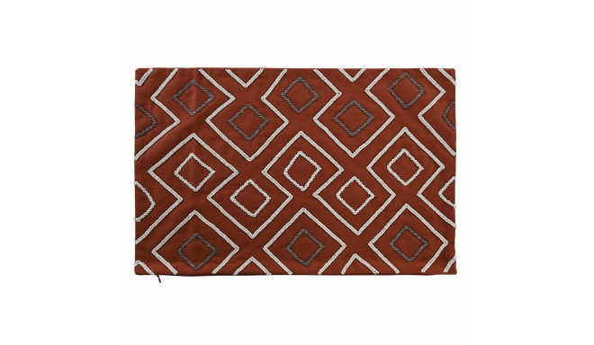 Cushion cover DKD Home Decor 60 x 1 x 40 cm Terracotta Geometric