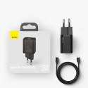 Baseus Super Si 1C fast charger USB Type C 20W Power Delivery + USB cable Type C - Lightning 1m blac