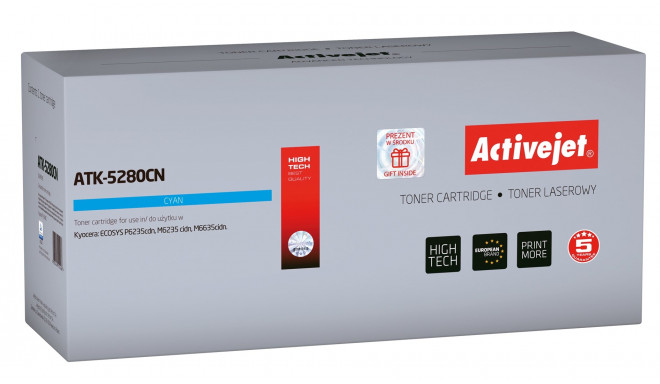 Activejet ATK-5280CN toner (replacement for Kyocera TK-5280C; Supreme; 11000 pages; cyan)