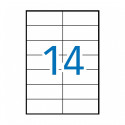 Etikett APLI 105x42,4mm, 14 tk A4 lehel, 100l/pk, Ref.01277