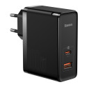 Baseus wall charger GaN5 Pro PD 100W 1x USB-C 1x USB black + USB-C - USB-C
