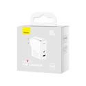 Baseus wall charger GaN5 Pro PD 100W 1x USB-C 1x USB white+ USB-C - USB-C