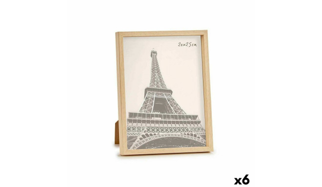 Photo frame Brown Plastic (21,7 x 2 x 26,7 cm) (6 Units)