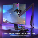 Fifine AmpliGame A6T RGB mikrofon mängimiseks | taskuhäälingusaated | ojad | statiiv | must