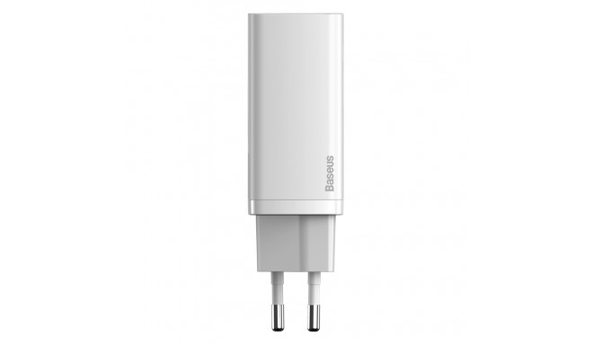 Baseus wall charger GaN2 Lite PD 65W 1x USB-C 1x USB white