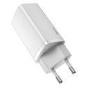 Baseus wall charger GaN2 Lite PD 65W 1x USB-C 1x USB white