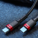Baseus Cafule nylonový kabel USB Type C Power Delivery 2.0 100W 20V 5A 2m šedý (CATKLF-ALG1)