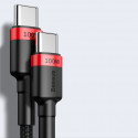 Baseus Cafule nylonový kabel USB Type C Power Delivery 2.0 100W 20V 5A 2m šedý (CATKLF-ALG1)