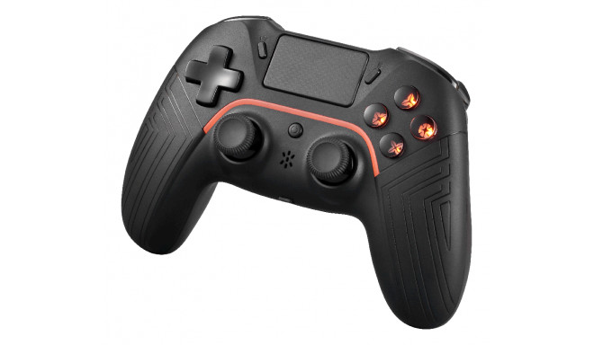 PS4/PC/Android/iOS controller DELTACO GAMING Bluetooth, 2 programmable macro buttons, black / GAM-13