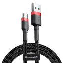 Baseus cable Cafule USB - microUSB 1,0 m 2,4A red-black