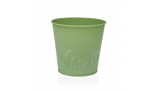 Plant pot Versa Zink Green Metal (14 cm)