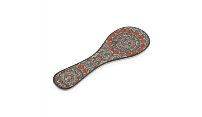 Spoon Rest Versa Orange Mandala Ceramic (10 x 28 cm)