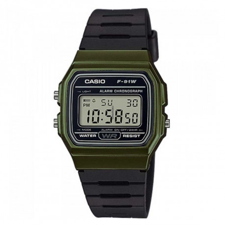 Unisex Kell Casio VINTAGE Must Roheline (Ø 35 mm)