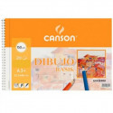 Drawing pad Canson Basik Плоский микроперфорированная 150 g 20 Листья 10 штук Спираль (32,5 x 46 cm)