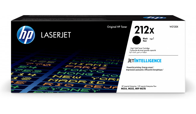 Tooner HP W2120X 212X Black/must suuremahuline 13000lk Color LaserJet Enterprise M554dn, M555dn/x, M