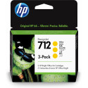 HP tint 712 3ED79A Tripack, kollane