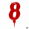 Küünal Punane Sünnipäev Numbrid 8 (12 Ühikut)