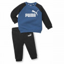 Children’s Tracksuit Puma Minicats Essentials Raglan Black Blue (12-18 Months)