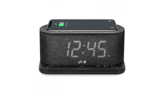 Радио с будильником Беспроводной зарядный SPC 4582N 4,3" LED USB Чёрный