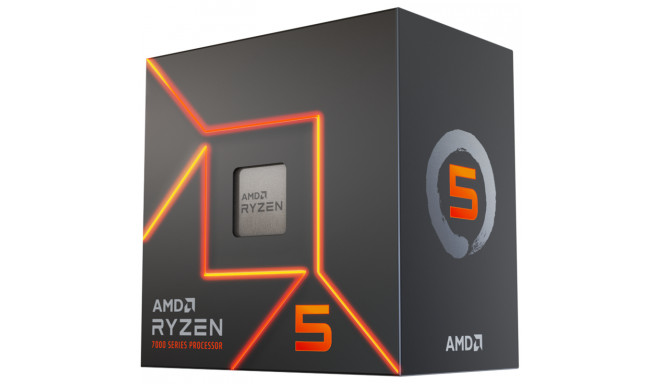 AMD CPU Desktop Ryzen 5 6C/12T 7600 (5.2GHz Max, 38MB,65W,AM5) box, with Radeon Graphics and Wraith 