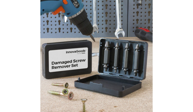 Damaged Screw Remover Set InnovaGoods 4 Units