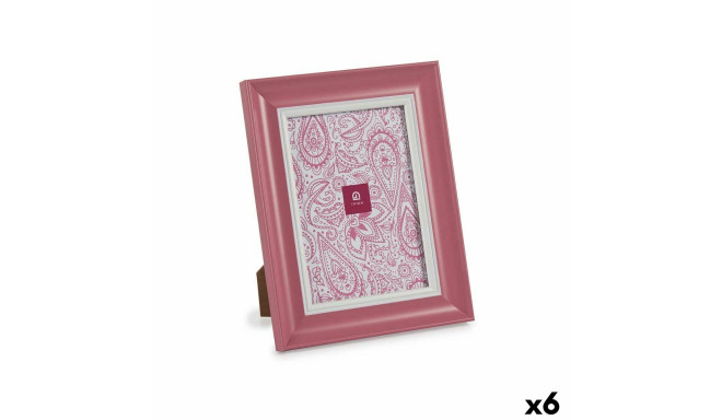 Photo frame Crystal Pink Plastic (6 Units) (2 x 24 x 19 cm)