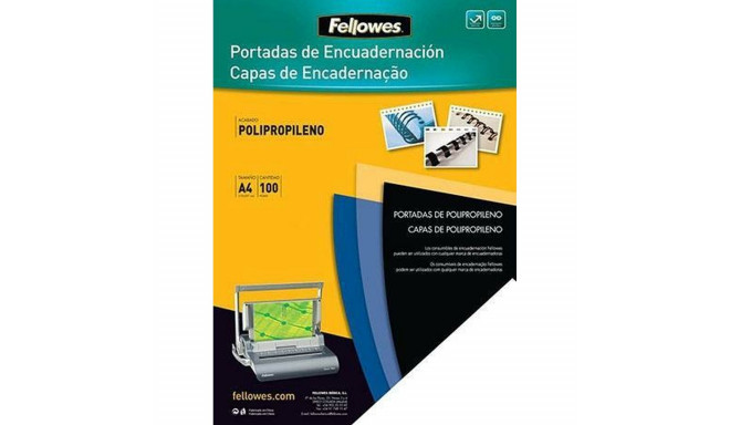 Cover Fellowes Futura 100 Units Binding Black A4 polypropylene Plastic (100 Units)